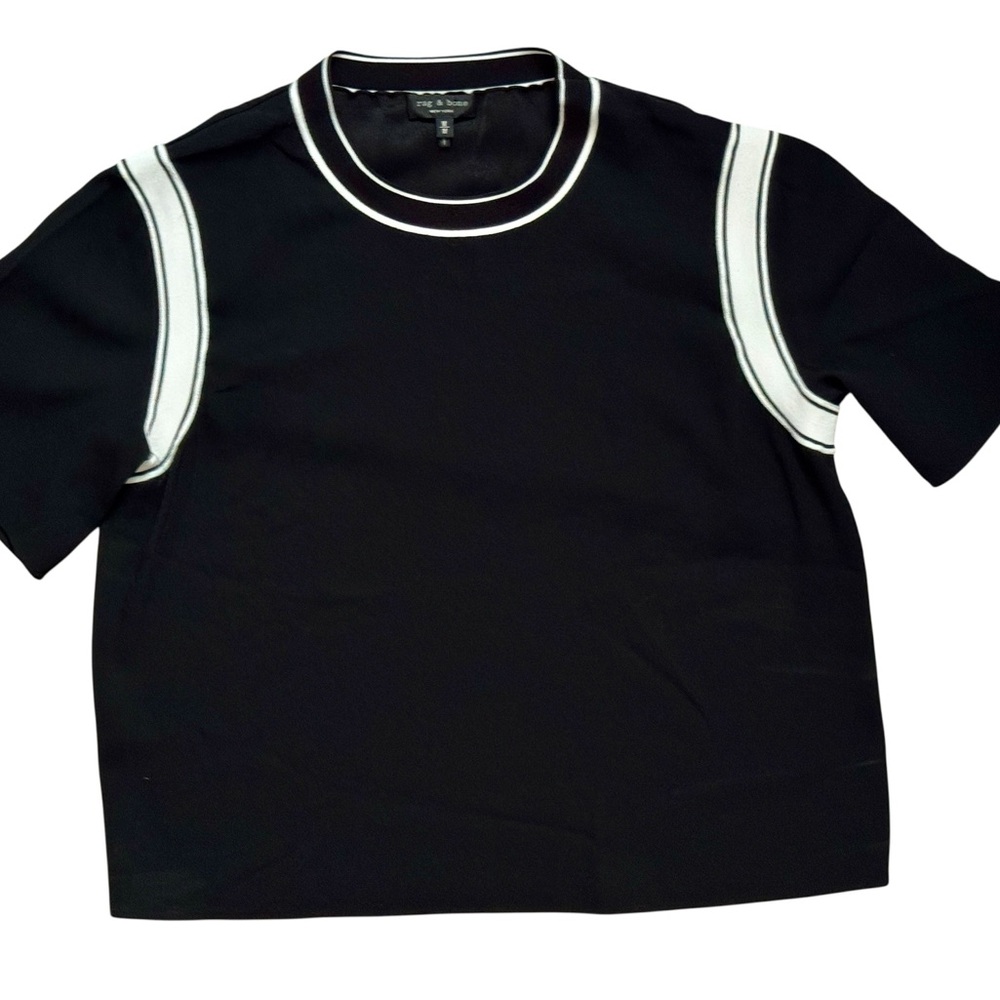 rag & bone Black and White Women's short sleeve top